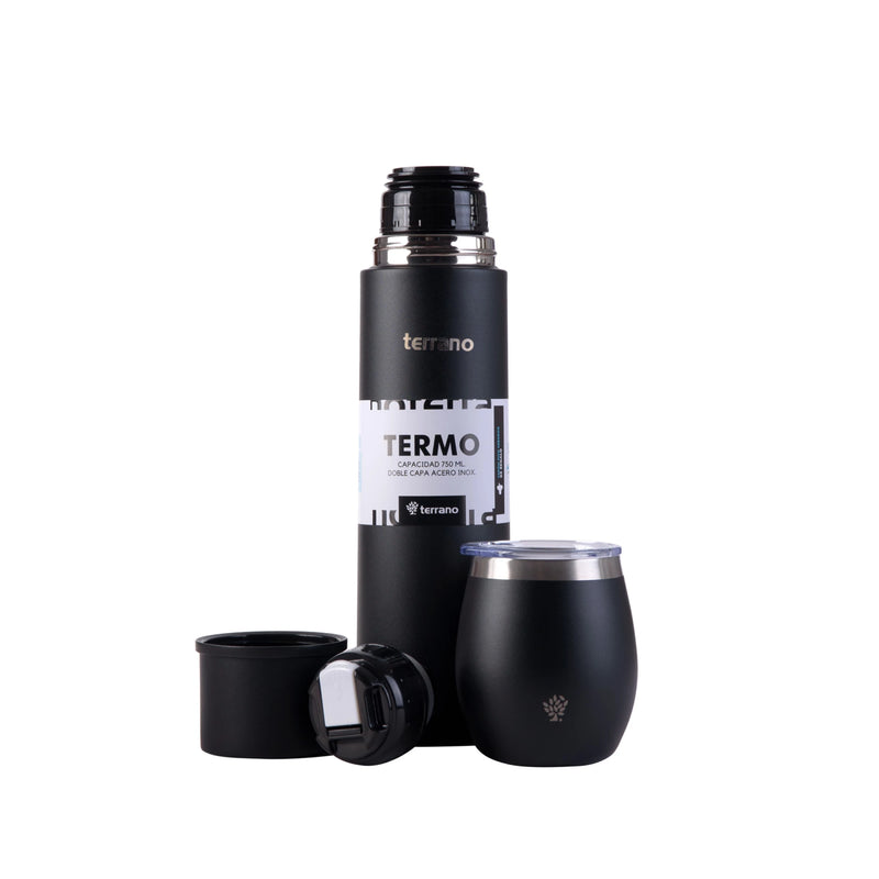 Cargue la imagen en el visor de la galería, Kit Matero Terrano con Termo Bala 750ml + Mate con tapa
