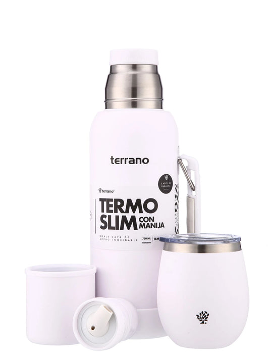 Kit Matero Terrano Termo Premium 750ml con asa + Mate con tapa
