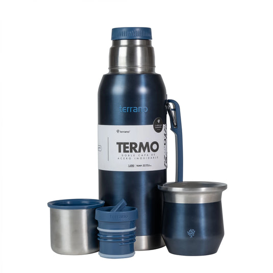 Kit Matero Terrano con Termo Premium 1lt + Mate Flap