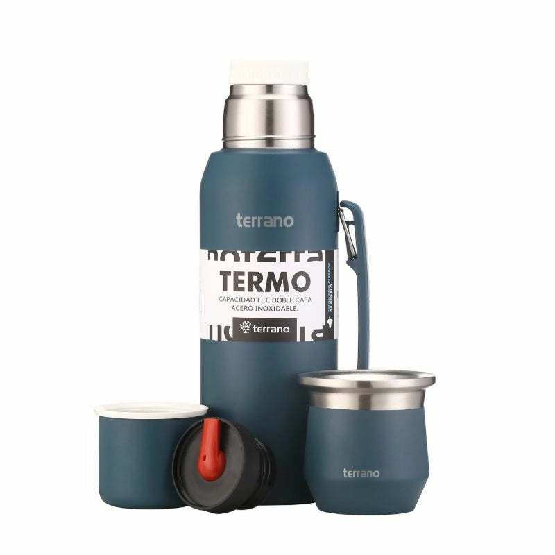 Cargue la imagen en el visor de la galería, Kit Matero Terrano con Termo Premium 1lt + Mate Flap
