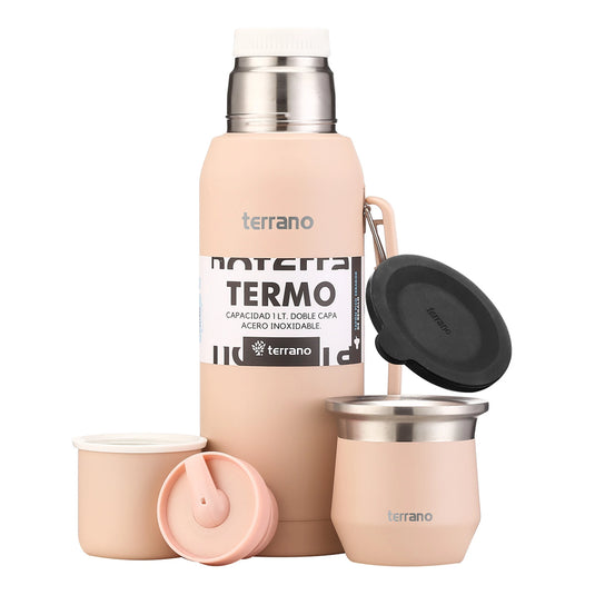 Kit Matero Terrano con Termo Premium 1lt + Mate Flap