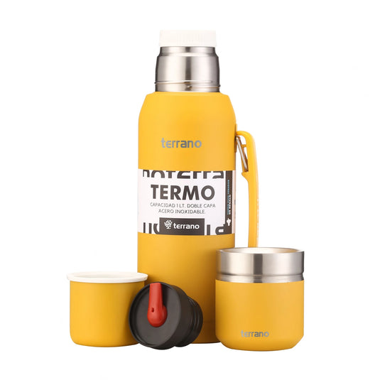 Kit Matero Terrano con Termo Premium 1lt + Mate Folkie