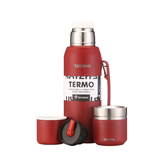 Kit Matero Terrano con Termo Premium 1lt + Mate Folkie