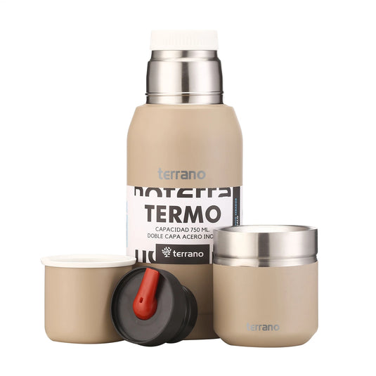 Kit Matero Terrano con Termo Premium 750ml + Mate Folkie