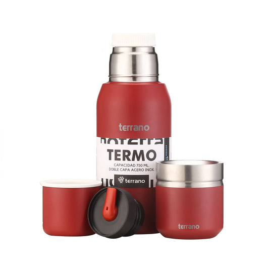 Kit Matero Terrano con Termo Premium 750ml + Mate Folkie