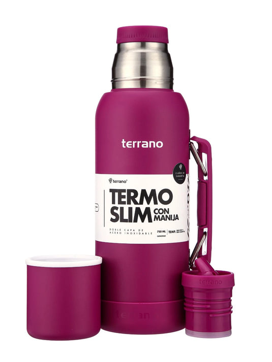 Kit Matero Terrano Termo Premium 750ml con asa + Mate Folkie